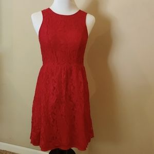 Kensie red lace dress size XS